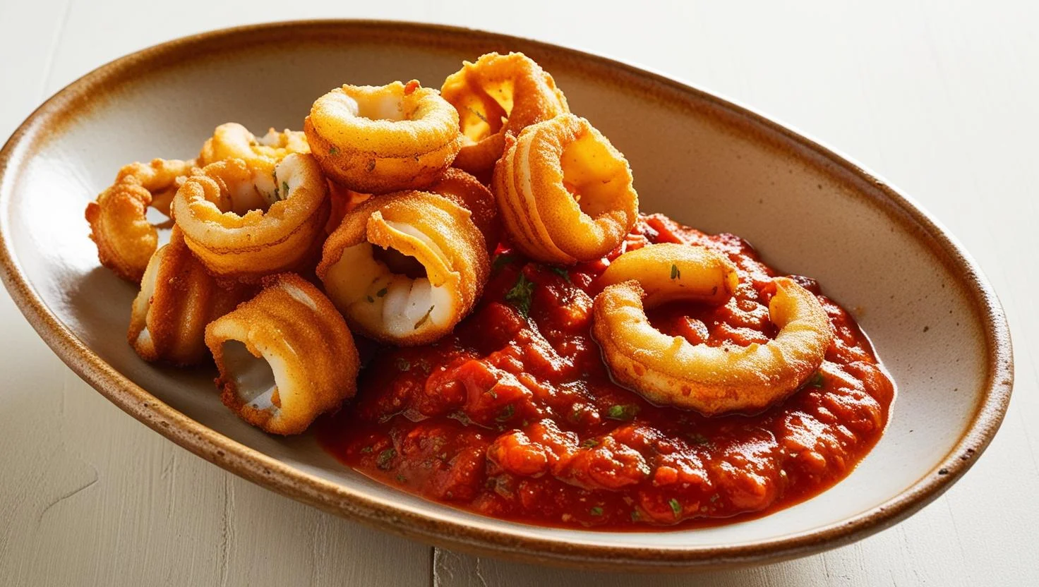 Fried Calamari with Marinara Sauce