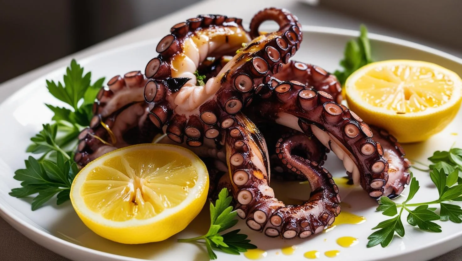 Grilled Octopus with Lemon and Herbs